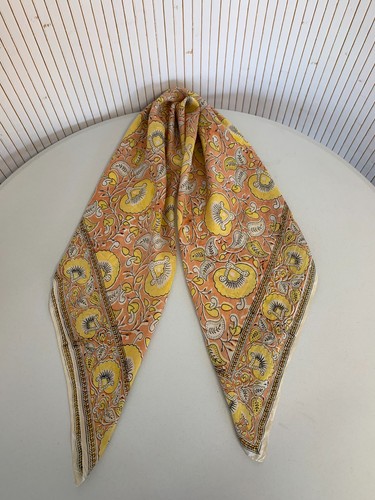Foulard carré soie vintage - foulard,