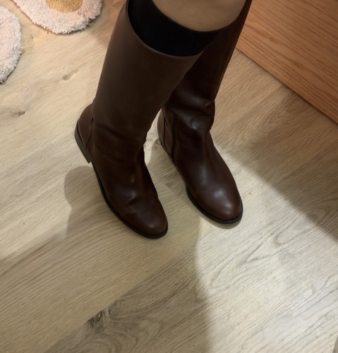 Zara bottes cavalières cuir - zara,