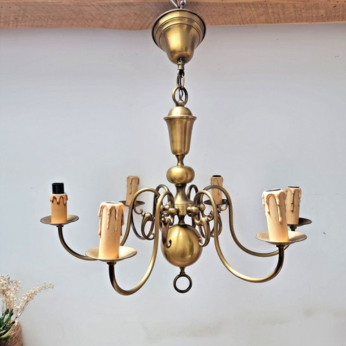 Lustre doré lumières - à,