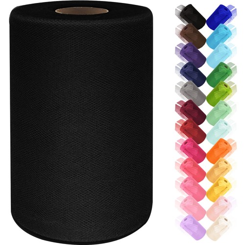 Black tulle fabric rolls - rolls, 6