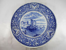 (921) GORGEOUS DELFT / DELFT FAIENCE MILL & BOAT PLATE