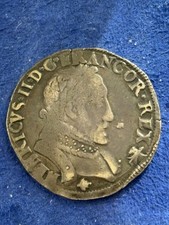 FRANÇOIS II. MONNAYAGE AU NOM D'HENRI II TESTON   BUSTE  LAURÉ 1560 BAYONNE