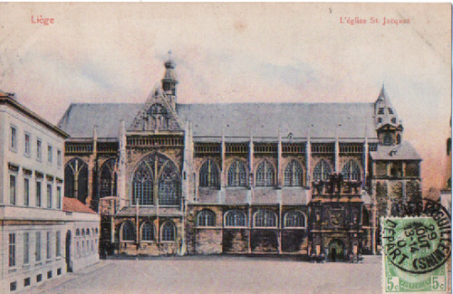 Carte postale liege église - postale, liege.