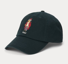 RARE Polo Ralph Lauren  Casquette en sergé coton noire Polo Bear Brodé Neuf/BNWT
