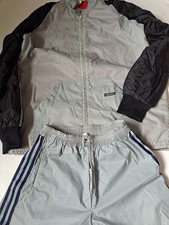 Adidas Pvc chile Wind Nylon Ventex  wet look shiny Suit 80s M Vtg 