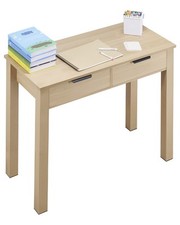 VEVOR Petit bureau d'ordinateur avec tiroirs pour chambre à coucher bois clair