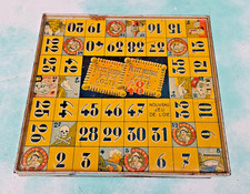 ANCIENNE BOITE PETIT BEURRE COSTE TOLE LITHOGRAPHIEE  JEU DE L'OIE ET DAMES