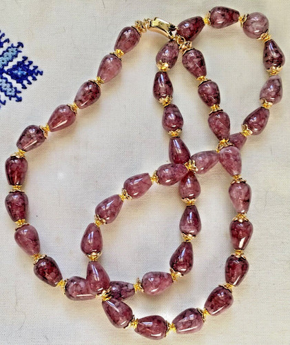 Collier perles pierre - 🌟,