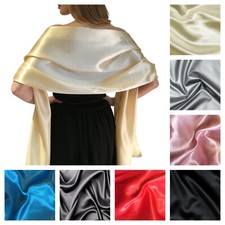 Central Chic Satin Enveloppe Châles Écharpe Pashmina Mariage Enveloppant