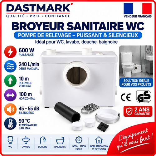 Broyeur sanitaire 600w - broyeur,
