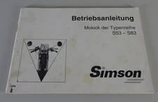 Operating Instructions/Manual Simson S 53/S 83 Mokick Stand 1993