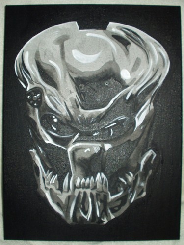 Toile peinture predator masque - toile,