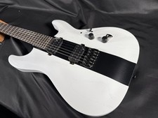 2023 Schecter C-1 Rob Scallon Contrasts - White/Black