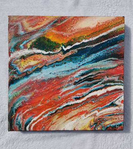 Tableau abstrait signé - tableau,
