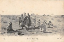 Old postcard Algeria cooking a diffa