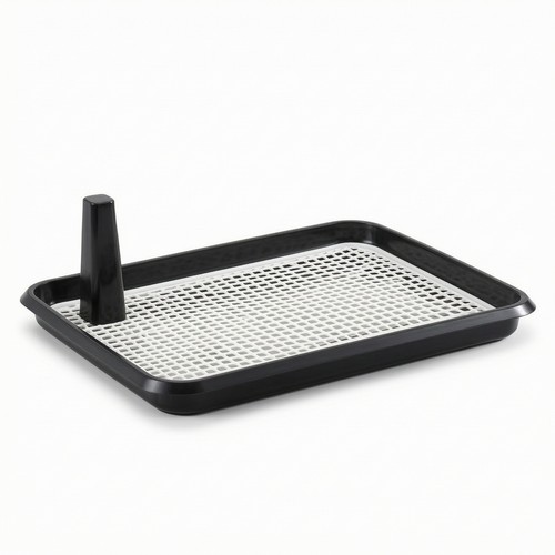 Bac propreté avec grille - bac,