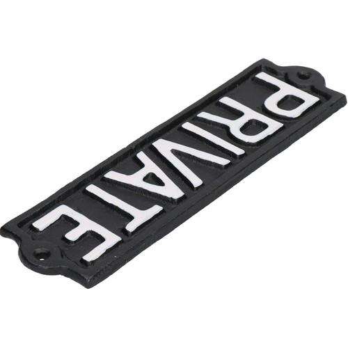 Panneau noir privé plaque - , en