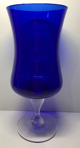Vase original verre bleu - vase,