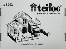 Teifoc #8002 - 5 Plans in 1- 581 Pc  Universal Real Brick Construction Set
