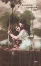 CP MEN'S NECK KISS WOMAN SWING ROSES FLOWERS - 16695