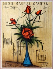 Bernard BUFFET - "Fleurs" -