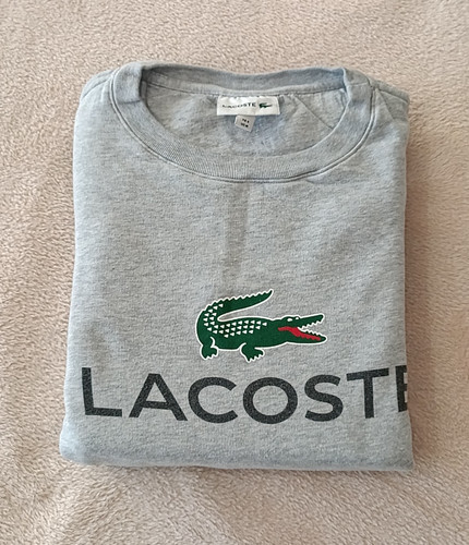 Sweat lacoste gris - lacoste, logo