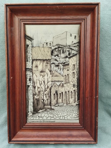 Tableau soie tissée les baux - tableau,