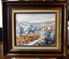 YVON CHABOT TABLEAU - HUILE 27 X 22  ARTISTE COTE - ENCADREMENT- TBE