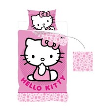 Parure lit Housse de couette réversible enfant HELLO KITTY 140x200cm - kits pop