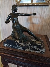 Diane Sacheresse Art Déco en Bronze Signée Théophile François Somme (1871-1952)