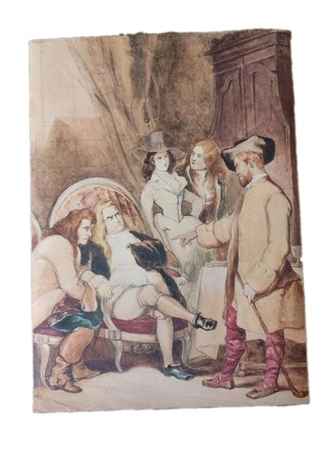 Dessin ancien xixe scène - xixe,