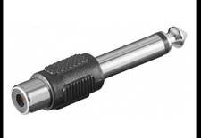 2x RCA femelle vers jack mâle mono (paire) 