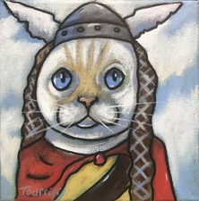 Tableau Portrait Chat Gaulois