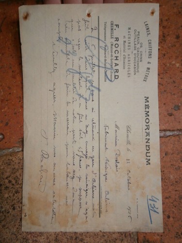 Ancienne facture rochard - facture,