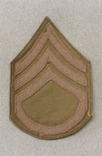 c.WWI First Sergeant rank, on khaki (chevron 1275)