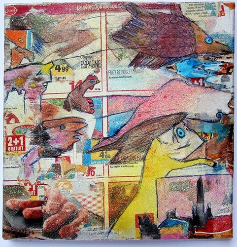Peinture technique mixte