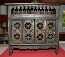 LIT CLOS MINIATURE BRETON MEUBLE ANCIEN POUR POUPEE