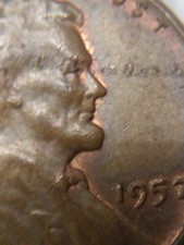 1957 wheat cent lamination error 