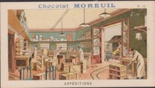 ANTIQUE ADVERTISING CHROME CHOCOLATE MOREUIL - EXPEDITIONS - STORE/STORAGE
