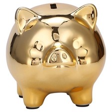 Ceramic piggy bank gold piggy bank cute piggy bank furniture CreA9276