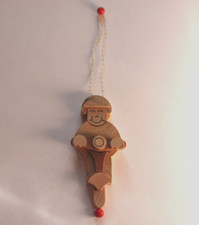 SMALL WOODEN MOBILE - DRIVER BIKER BICYCLE MOTORCYCLE HANDLEBAR