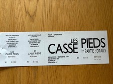 billet ticket place de concert LES CASSE PIEDS