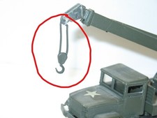 SOLIDO, crochet METAL KAKI camion kaiser jeep / grue richier militaire (R88)