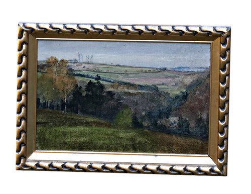 Tableau paysage ancien huile - paysage,
