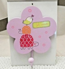 porte-manteau 1 crochet enfant fleur mauve animaux 13,5 x 17 x 4,5 cm environ