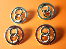 lot de boutons  dorés logo CC entrelacés 2 cm