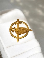 Ancien insigne de béret militaire vintage, collection armée, objet rétro