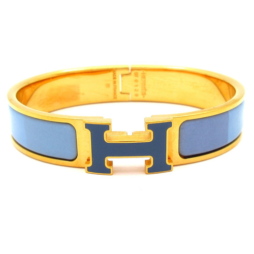 Hermes clic gold blue gray - gold,