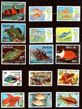 CAMBODGE & LAOS Poissons d'aquarium et mer  28m 417