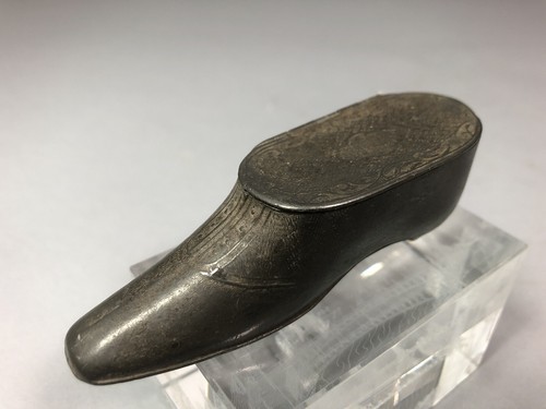 Tabatière étain chaussure - Étain,